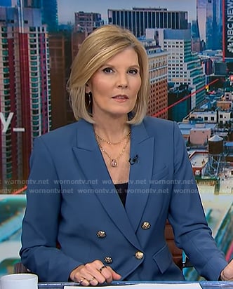 Kate's blue double breasted blazer on NBC News Daily