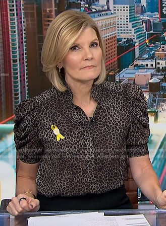 Kate's leopard puff sleeve blouse on NBC News Daily