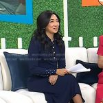 Kathy Park’s navy polka dot dress on Today