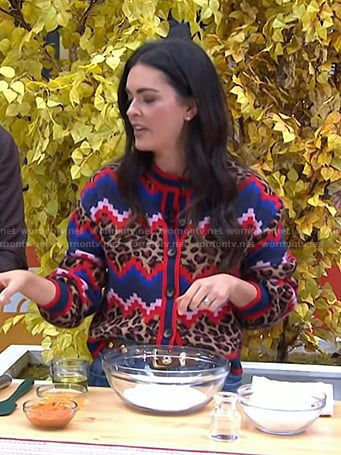 Katie Lee Biegel’s mixed print cardigan on Today