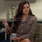 Katie’s houndstooth tweed jacket and skirt set on The Bold and the Beautiful