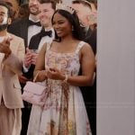Keiarna’s floral print bustier dress on The Real Housewives of Potomac