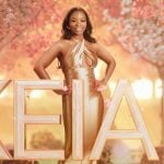 Keiarna’s metallic halter dress on The Real Housewives of Potomac