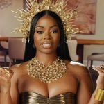 Keiarna’s metallic gold dress on The Real Housewives of Potomac