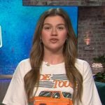 Kelly’s Ride Tough graphic tee on The Kelly Clarkson Show