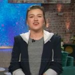 Kelly’s black hooded blazer on The Kelly Clarkson Show