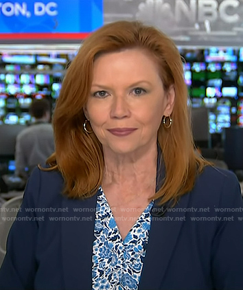 Kelly O’Donnell’s floral top on NBC News Daily