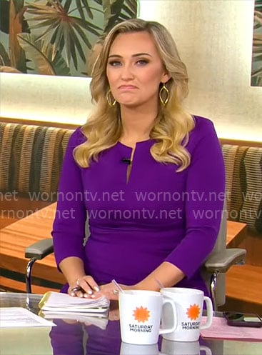 Kelly O'Grady's purple dress on CBS Mornings