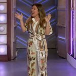 Kelly's fruit print shirt and pants on The Kelly Clarkson Show