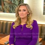 Kelly O’Grady’s purple dress on CBS Mornings