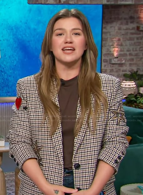 Kelly's patchwork blazer on The Kelly Clarkson Show