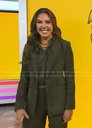 Kendra Scott's green suede blazer on Today