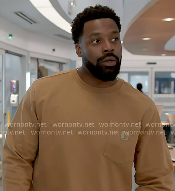 Kevin’s light brown sweatshirt on Chicago PD