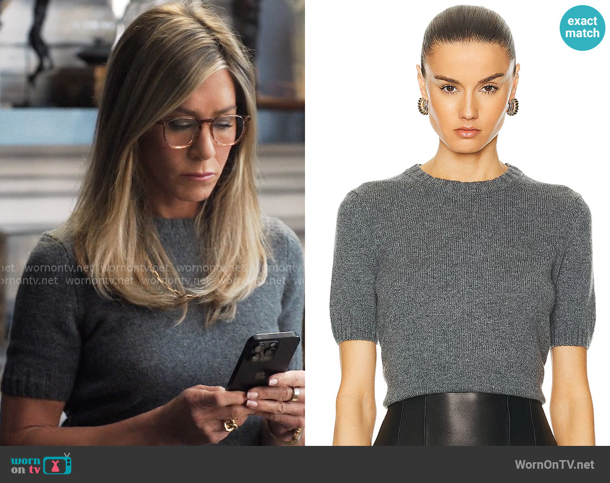 Khaite Luphia Sweater in Mercury worn by Alex Levy (Jennifer Aniston) on The Morning Show