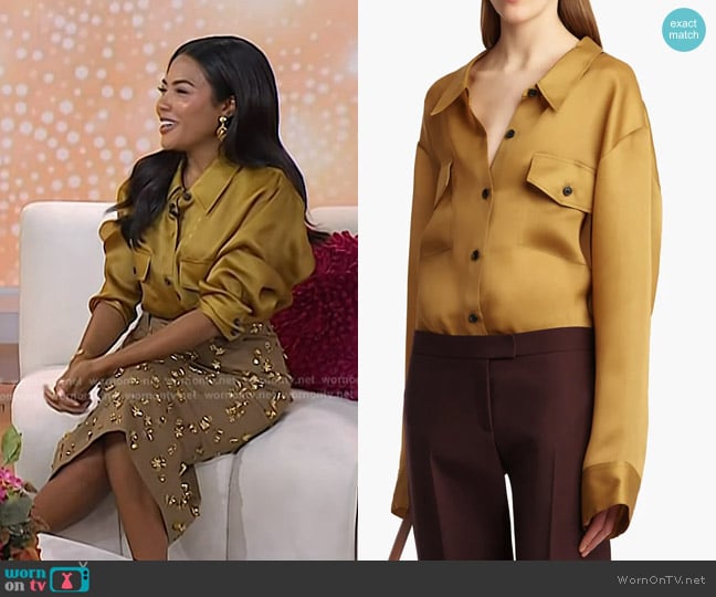 Khaite Matteo Top in Dijion worn by Emma Grede on Today