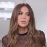 Khloe’s mesh confessional top on The Kardashians