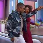 Kirk Franklin’s printed jacket on The Jennifer Hudson Show