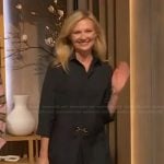 Kirsten’s black belted shirt dress on The Drew Barrymore Show