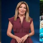 Kit's burgundy mini dress on Access Hollywood