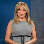 Kit's gray bow front mini dress on Access Hollywood