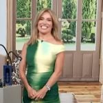Kit’s green tie dye asymmetric dress on Access Hollywood