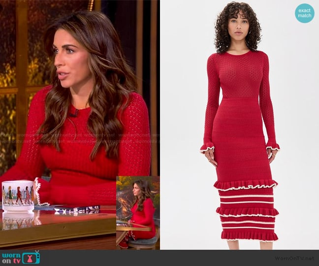 Kivari Rafaela Knit Midi Dress worn by Alyssa Farah Griffin on The View