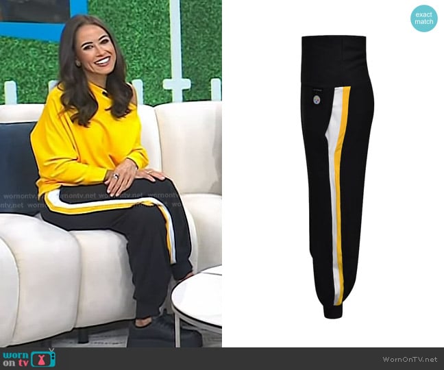 Kiya Tomlin Pittsburgh Steelers Striped Jogger worn by Kaylee Hartung on Today