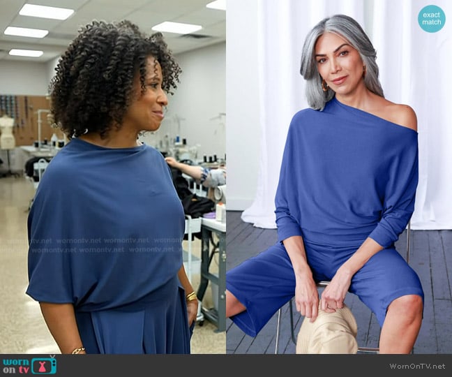 Kiya Tomlin Twisted Tee in Amparo Blue worn by Kiya Tomlin on Today