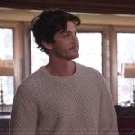 Jay’s white waffle knit sweater on Only Murders in the Building
