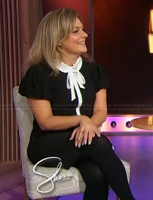 Kristen Toomey’s black contrast dress on Sherri