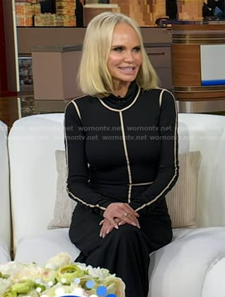 Kristin Chenoweth’s black piping dress on Good Morning America