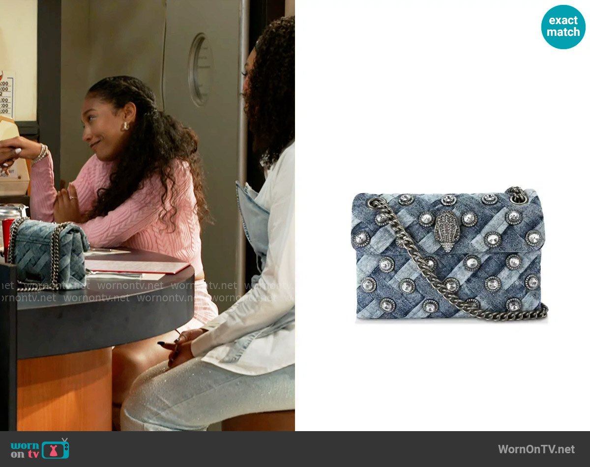 Kurt Geiger Kensington Leather Mini Crossbody Bag worn by Chelsea Hamilton (RhonniRose Mantilla) on Beyond the Gates