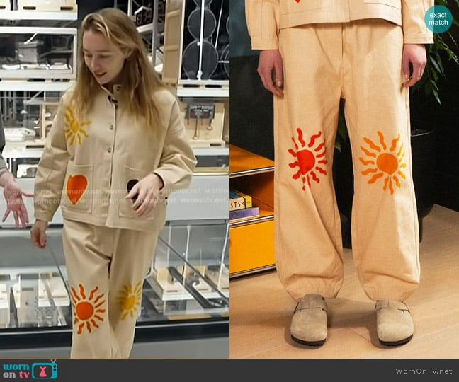 L.F.Markey Fergus Trouser Agora Print worn by Georgia Haseldine on Today