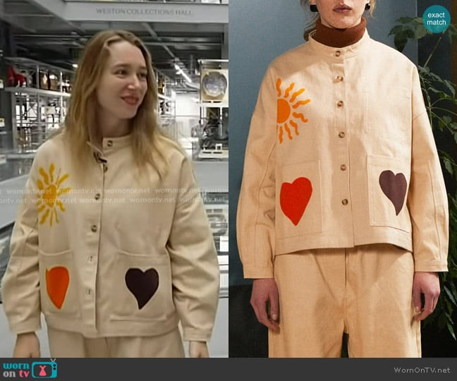 L.F.Markey Wide Chore Coat Agora Print worn by Georgia Haseldine on Today