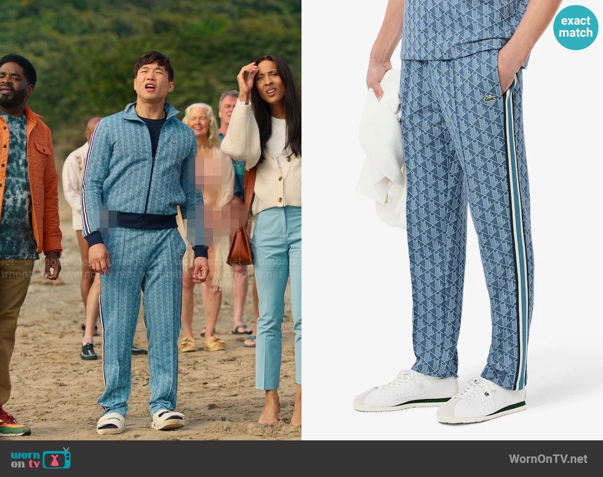 Lacoste Paris Monogram Sweatpants worn by Nicholas (Joel Kim Booster) on Loot