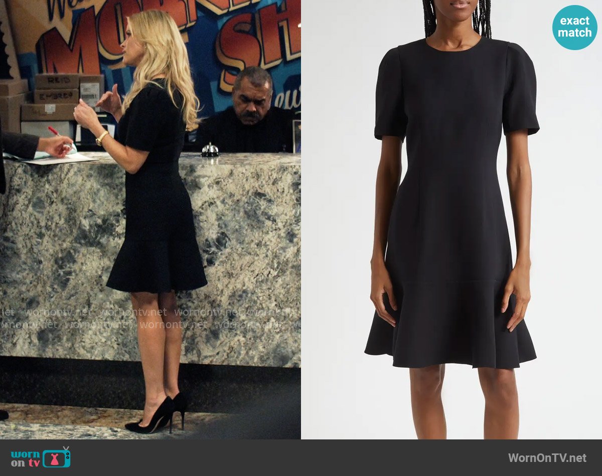 Lafayette 148 New York Flare Hem Wool & Silk Crepe Dress worn by Bradley Jackson (Reese Witherspoon) on The Morning Show