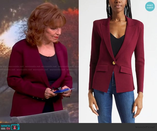 L'Agence Chamberlain Knit Blazer worn by Joy Behar on The View