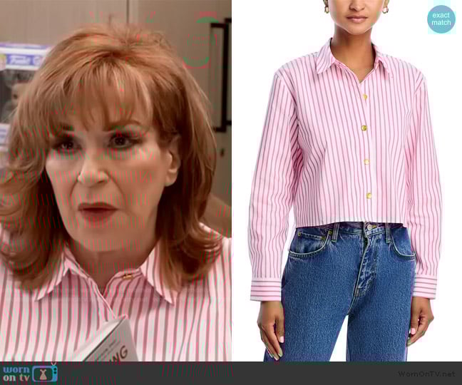 L'Agence Cosette Crop Shirt worn by Joy Behar on The View