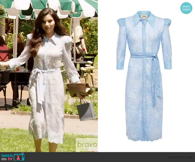 L'Agence Kaiya Lace Dress worn by Heather Dubrow on The Real Housewives of Orange County