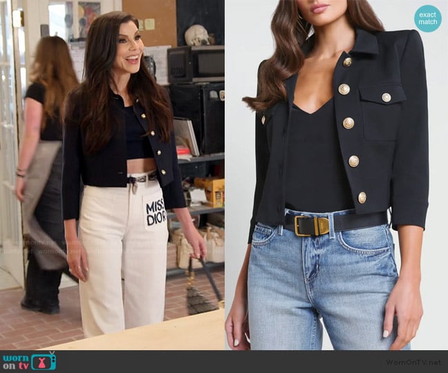 L'Agence Kumi Cropped Jacket worn by Heather Dubrow on The Real Housewives of Orange County