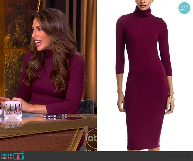 L'Agence Voletta Three Quarter Sleeve Turtleneck Dress worn by Alyssa Farah Griffin on The View