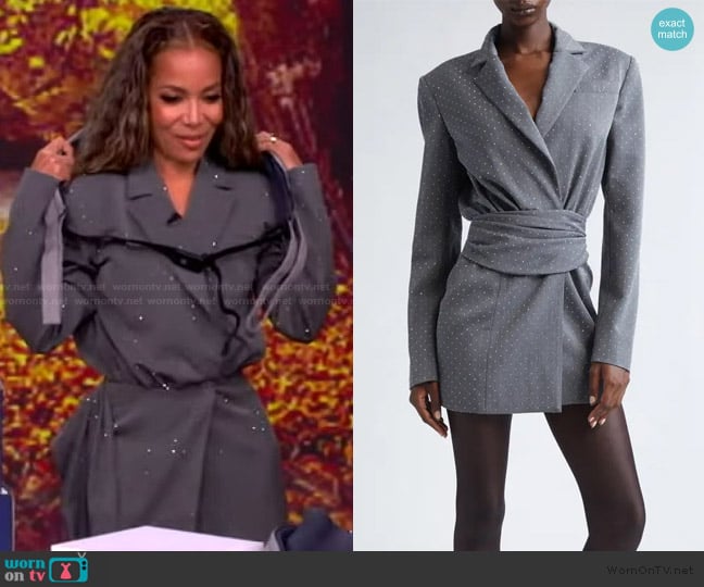 LaQuan Smith  Crystal Blazer Dress worn by Sunny Hostin on The View