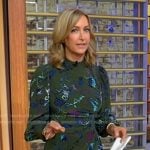 Lara’s green floral long sleeve dress on Good Morning America