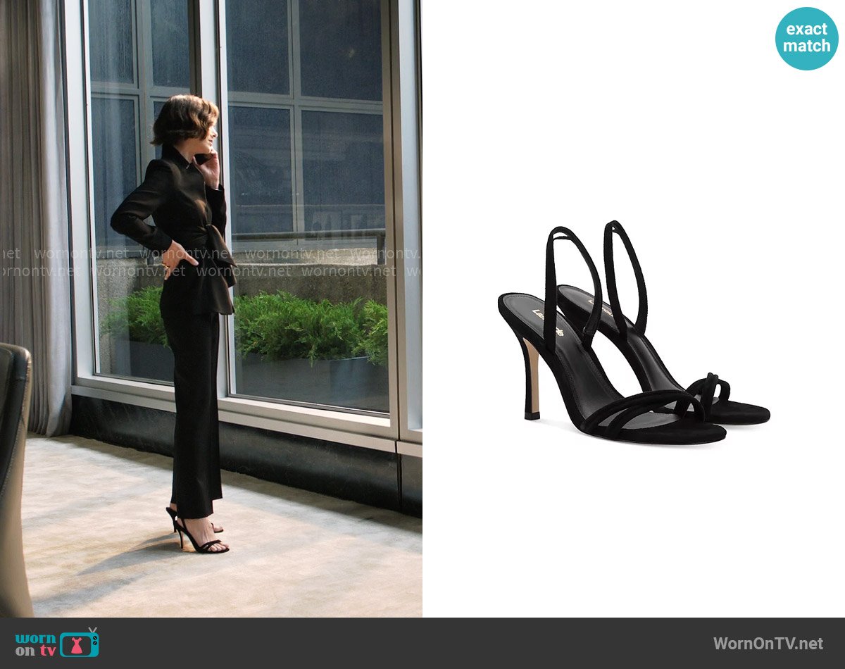 Larroude  Annie Slip On Slingback High Heel Sandals worn by Celine Dumont (Marion Cotillard) on The Morning Show