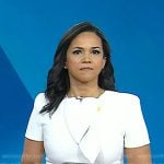 Laura’s white tie neck top on Today