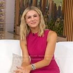 Laura’s pink gathered sleeveless dress on Good Morning America