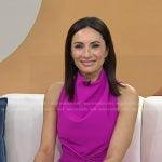 Laura Benanti’s fuchsia sleeveless jumpsuit on Today
