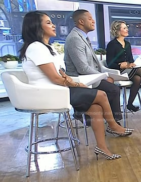 Laura’s plaid heel pumps on Today