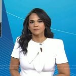 Laura’s whtie tie neck top on Today