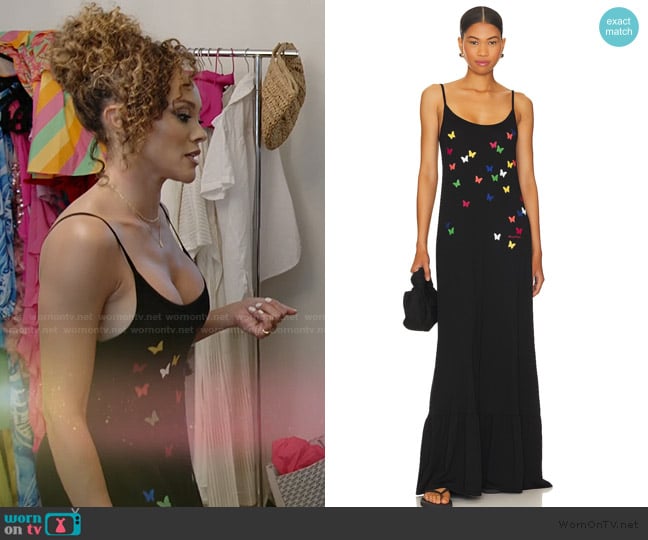 Lauren Moshi Beatrix Mini Butterflies Maxi Dress worn by Ashley Darby on The Real Housewives of Potomac